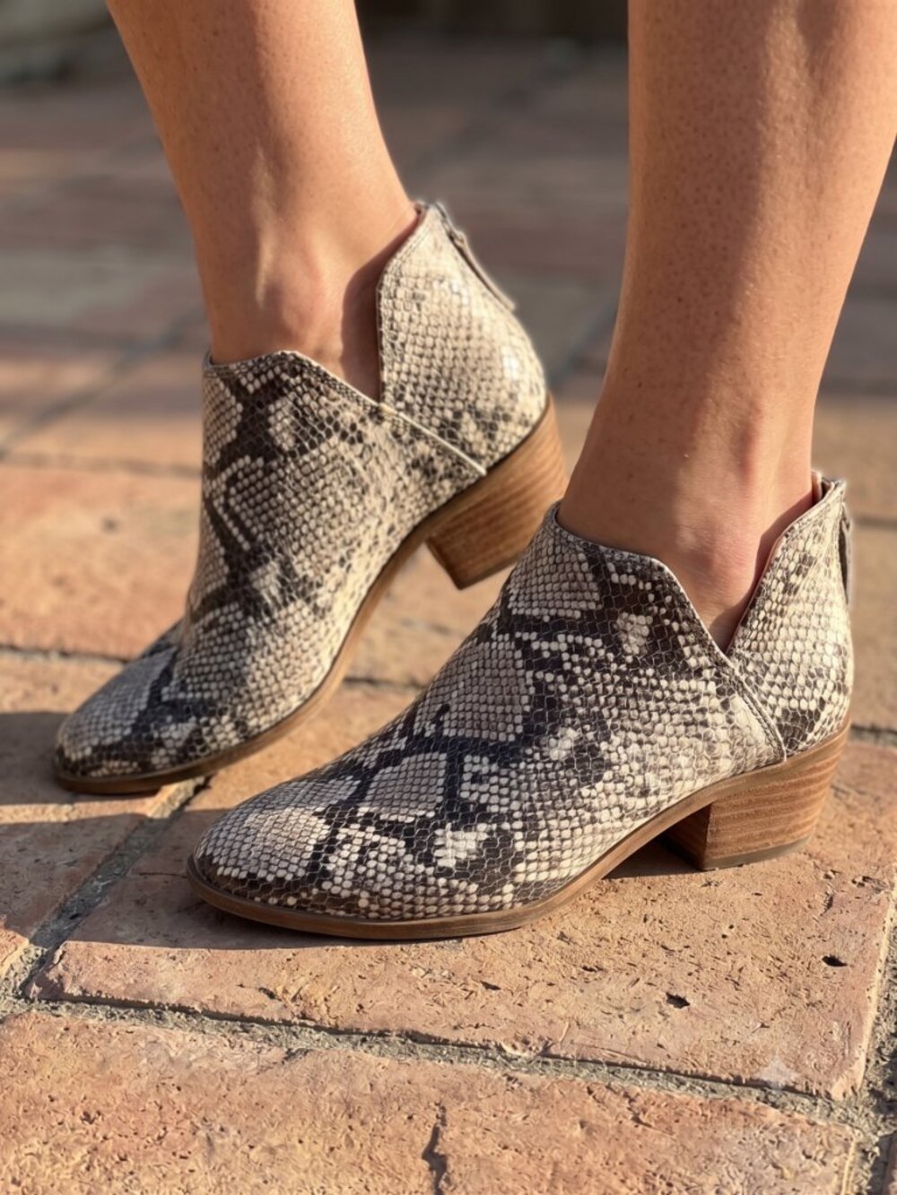 Dolce Vita Karsen snake print ankle boots